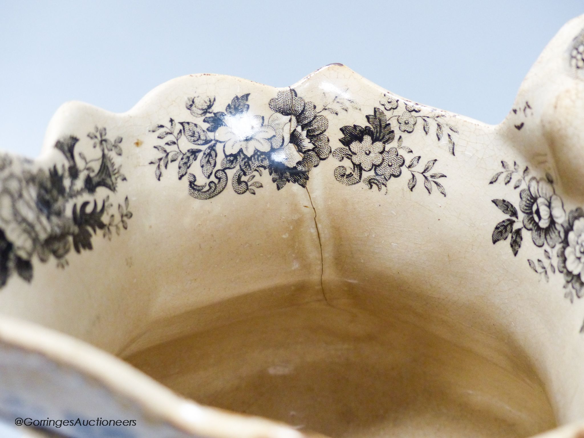 A George IV commemorative jug, height 17cm, and a Queen Victoria coronation plate